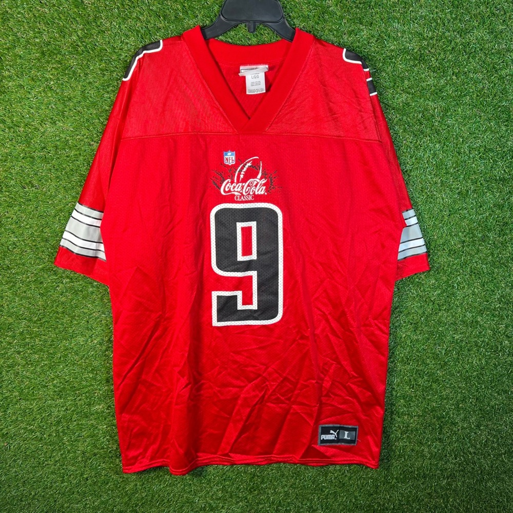 Vintage Puma NFL Coca-Cola Classic Jersey Red Mens Large‎ Made in USA 90s